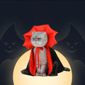 Halloween pet vampire king cape black one size with lace collar