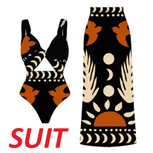 Women's black one-piece swimsuit with one-shoulder design for beach use