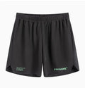 Men's training fitness shorts in blue, black, grey, or white with moisture-wicking fabric.