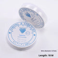 Transparent white elastic fishing line roll for jewellery making and DIY crafts