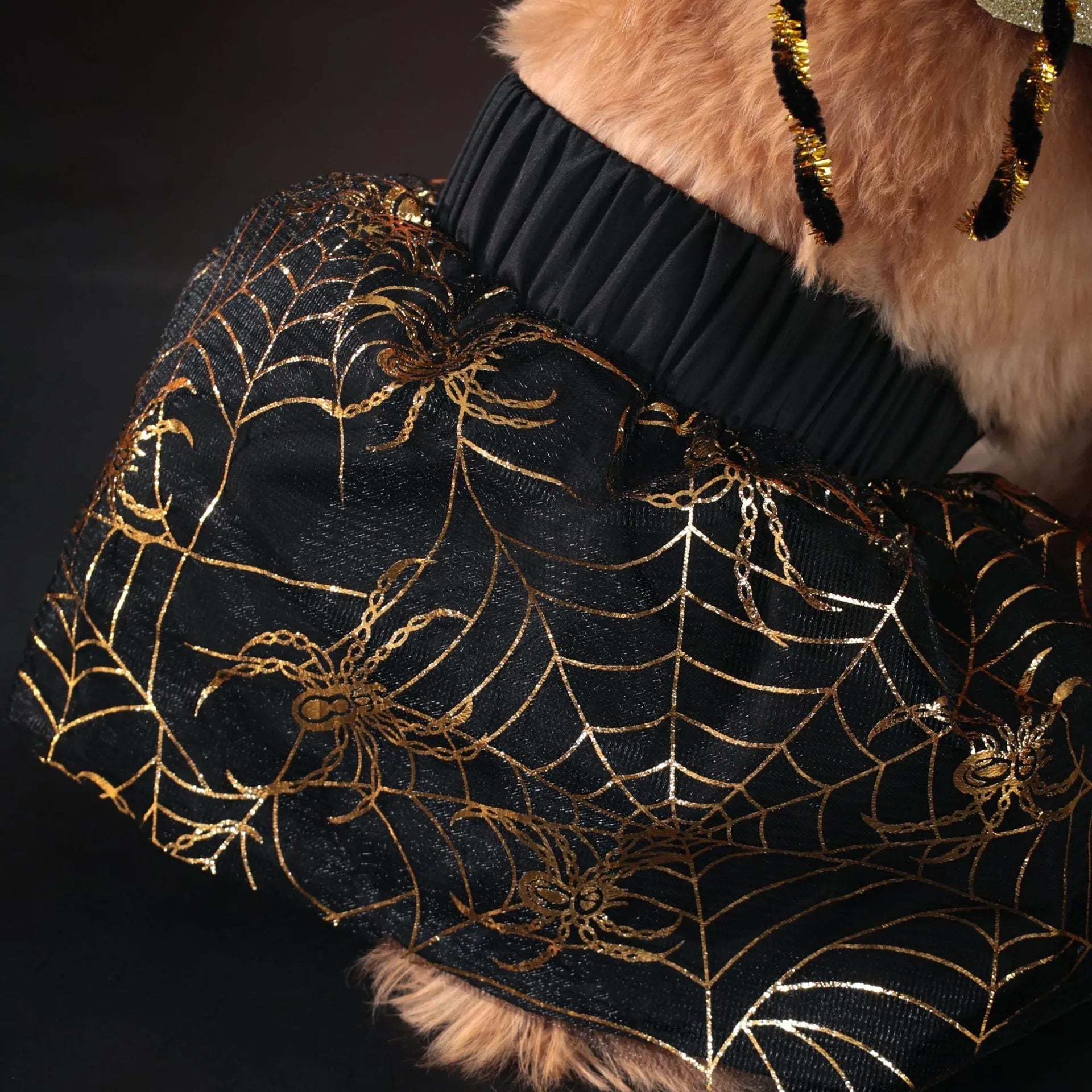Black suit Halloween costume for dogs in polyester fabric available in multiple sizes