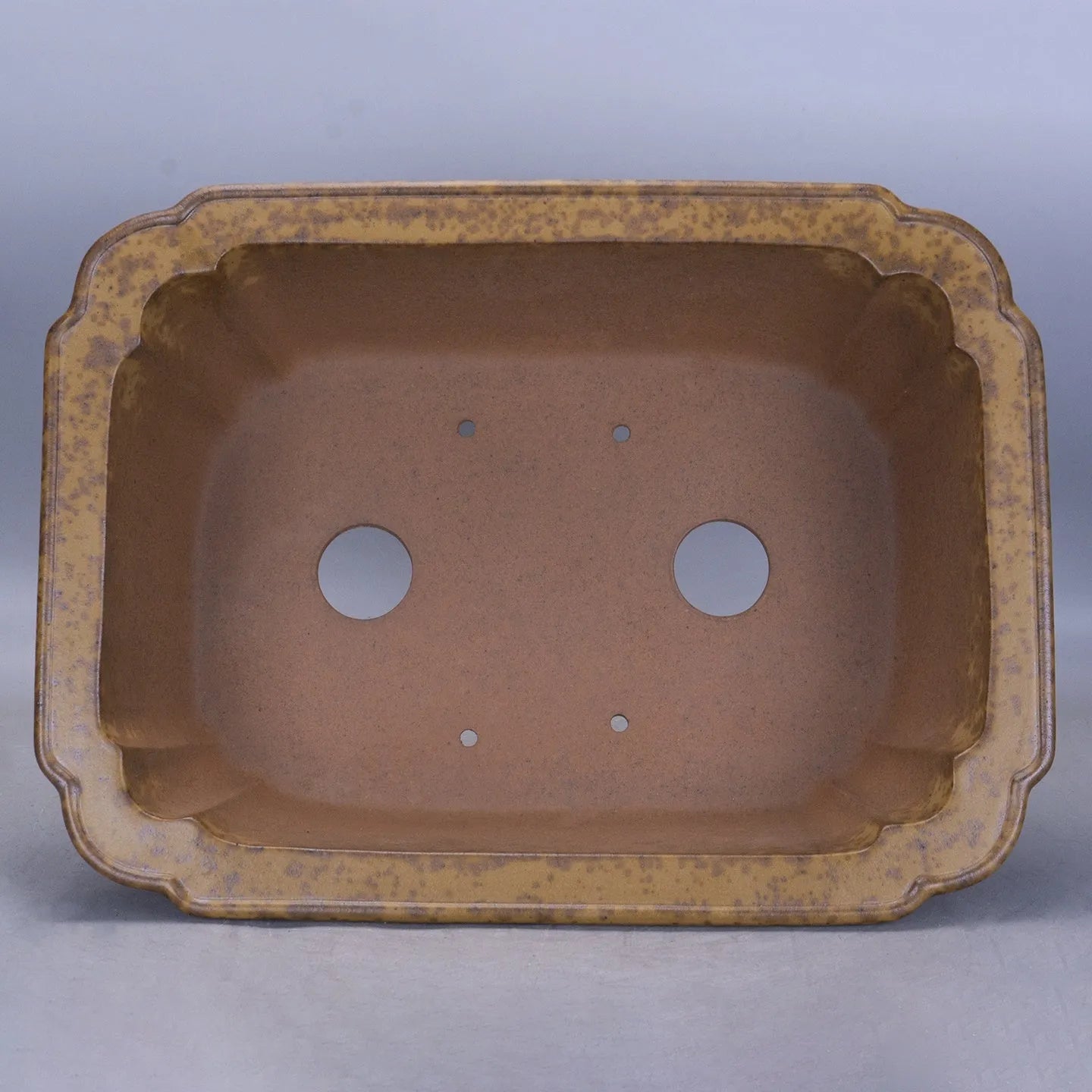 Purple sand rectangular segmented flowerpot with hand-changed design and double pumping angle.