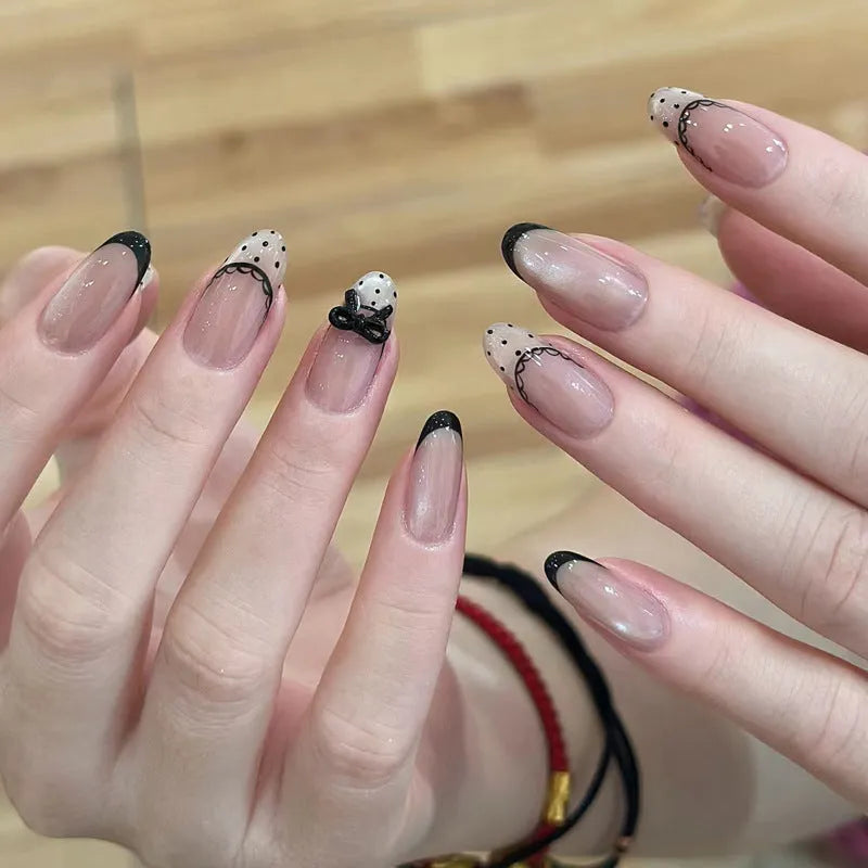 Acrylic fake nails for women in random colours available in 5, 10 or 15 set packages
