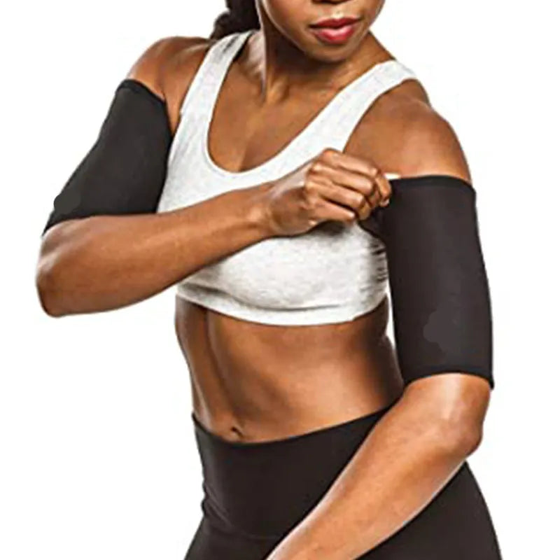 Sports arm sweatband in various colours and sizes on a plain background.