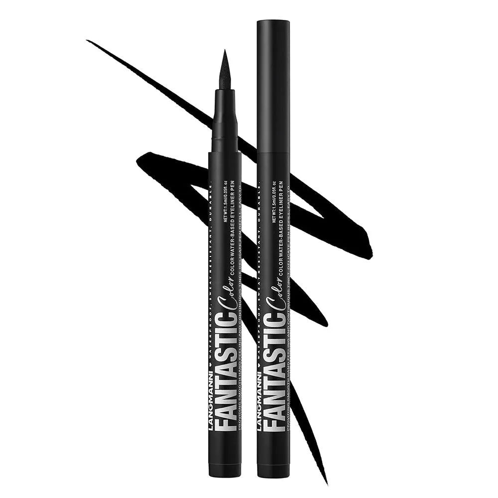 Matte anti-smudge liquid eyeliner in twelve colours including white gold purple brown blue iron grey 1.5ml