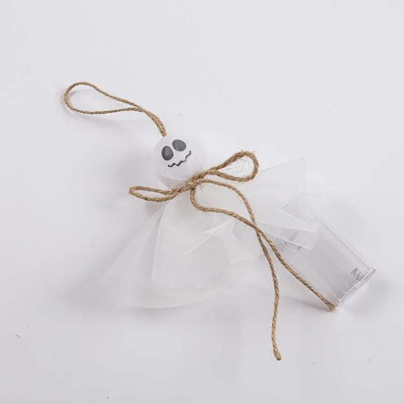 Halloween ghost LED lighting chain with battery box and multiple colour options for haunted displays