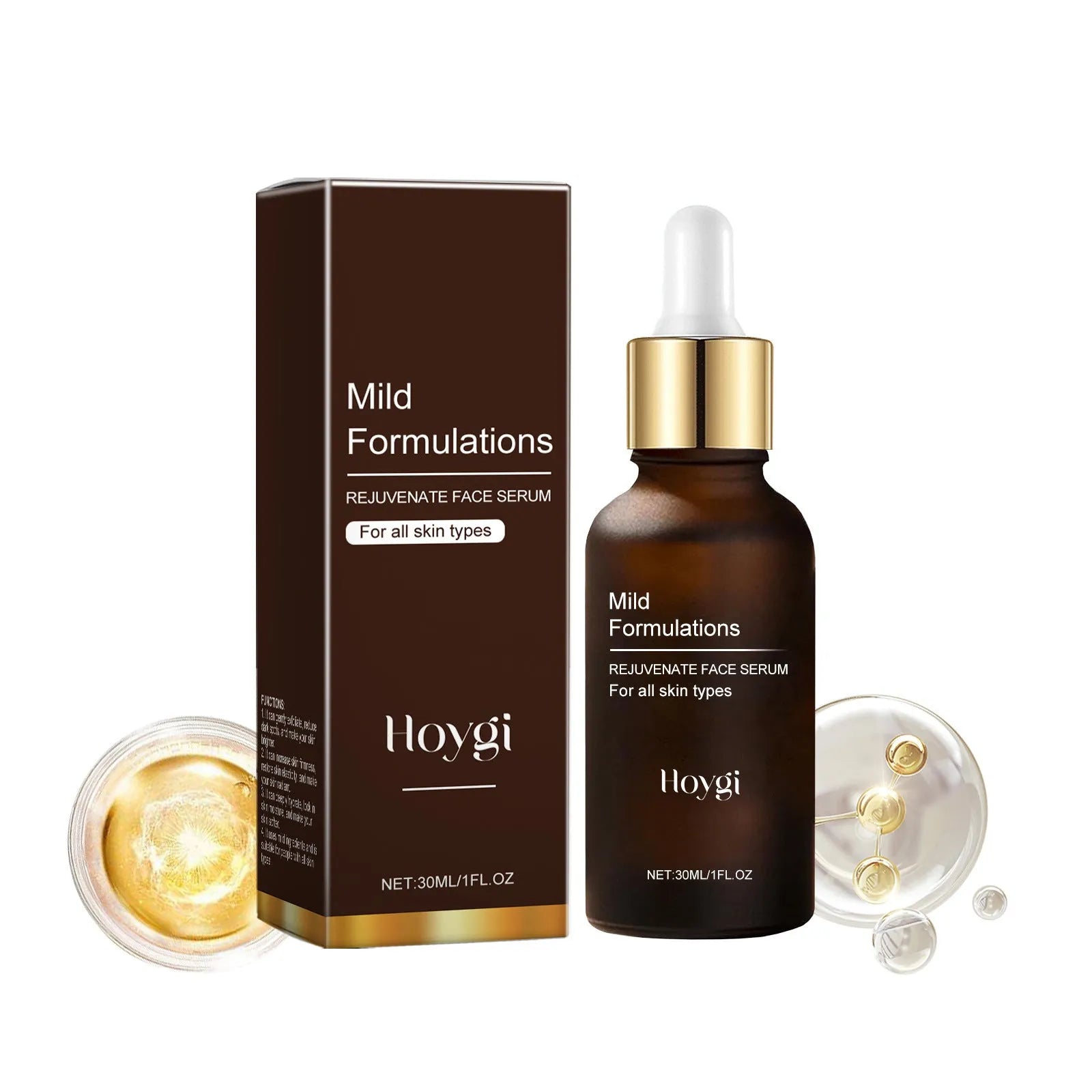 30ml facial essence bottle with arbutin, collagen and hyaluronic acid for skincare