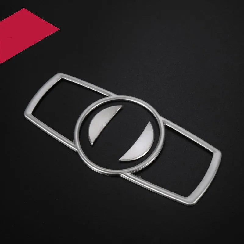 Silver ABS plastic interior trim sticker for BMW headlight switch frame