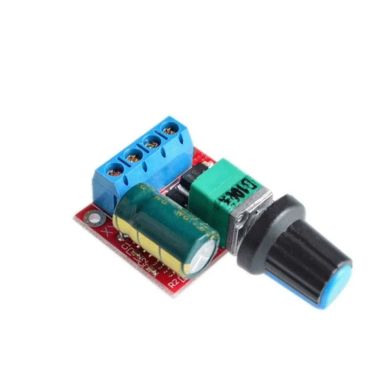 PWM DC motor governor speed controller board with potentiometer knob for 5V-35V motors