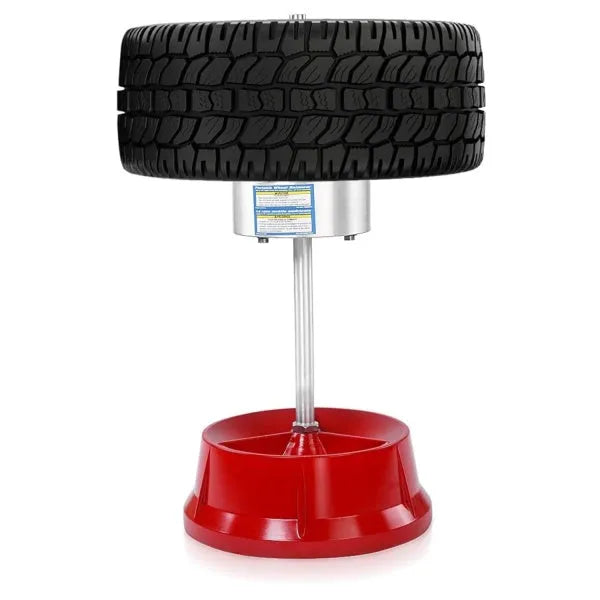 Portable hub balancer with aluminium head and bull's eye level on enamel finished base