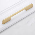 Gold T-shaped aluminium alloy cabinet handle with single hole fitting