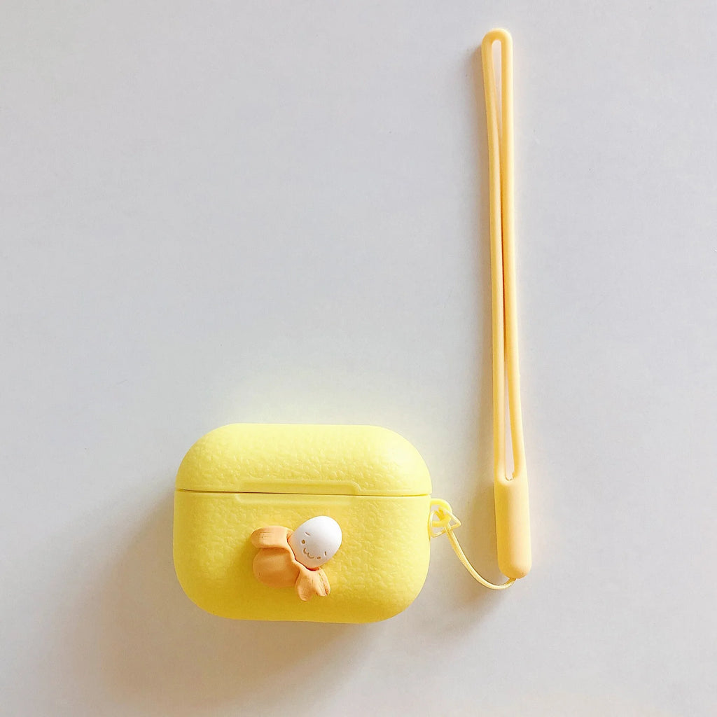 Hard back iPhone case with a solid colour and a graphic of an open banana peel.