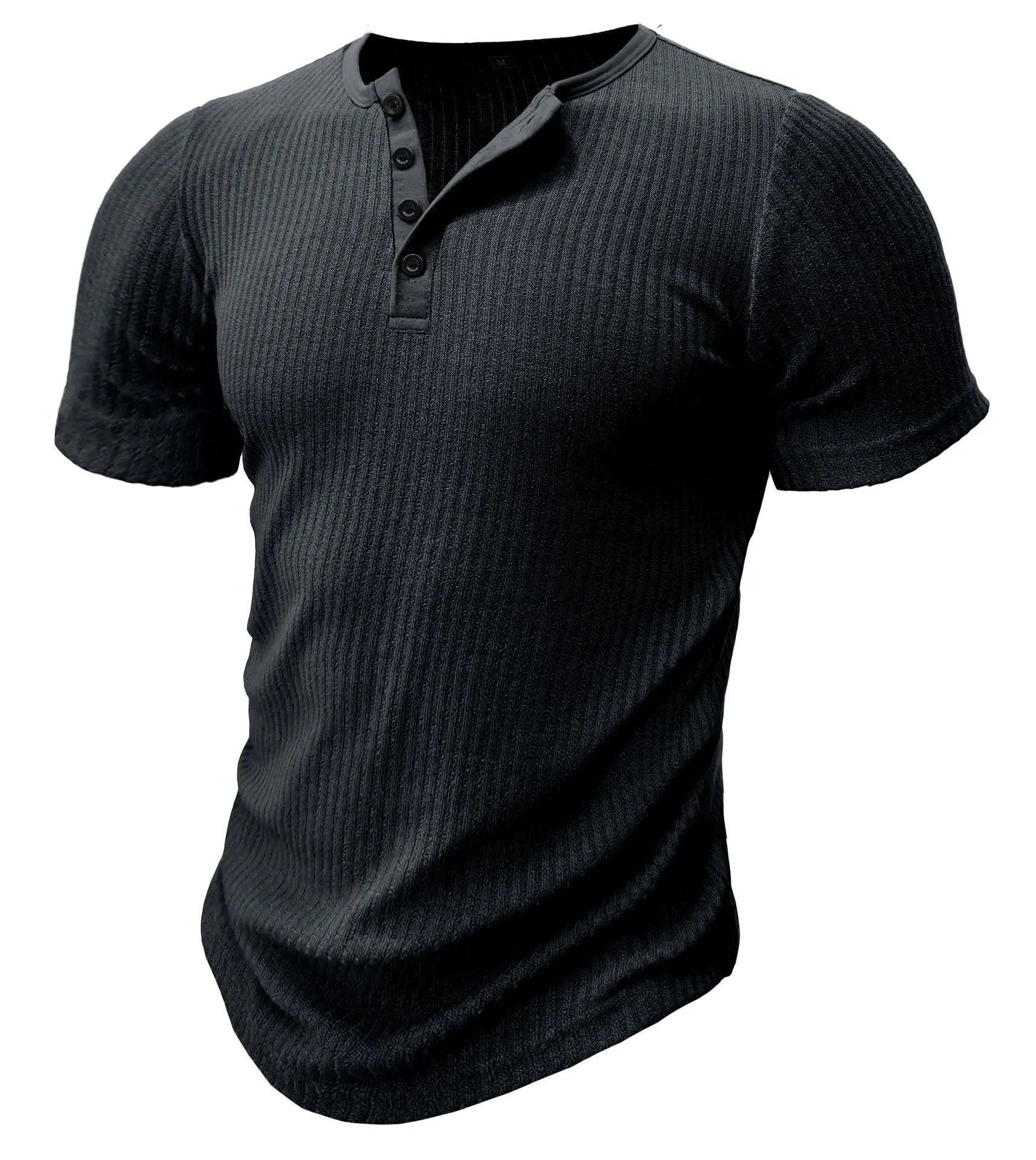 Men's slim-fit sports muscle t-shirt in polyester available in white, black, khaki, army green, navy blue
