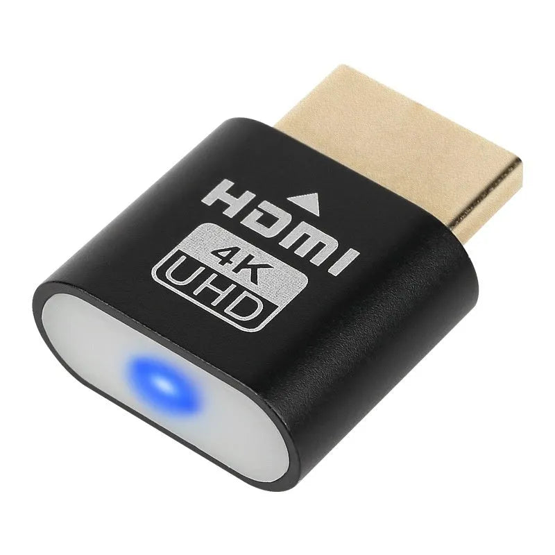 26.5mm HDMI graphics card dummy load adapter for virtual display simulation in various metallic colours