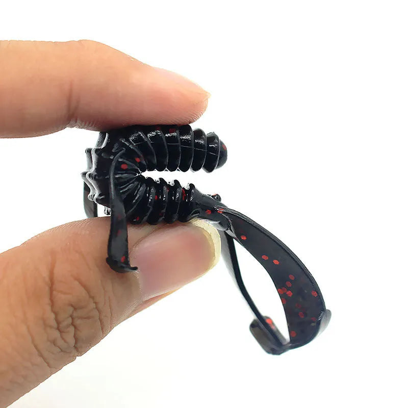 PVC soft bait fishing lure in 8cm and 12cm sizes with multiple colour options for freshwater and saltwater fishing