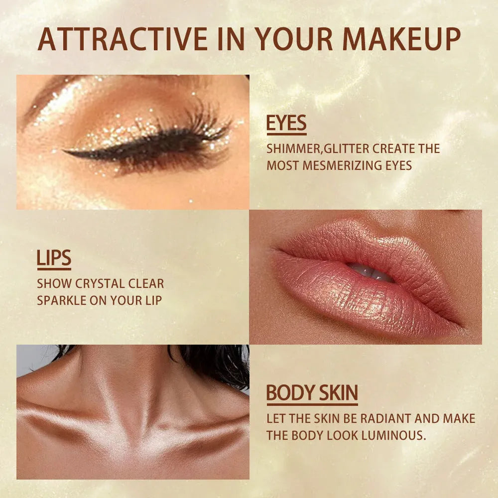 Face and body highlight contour liquid cream in 30ml packaging with four colour options