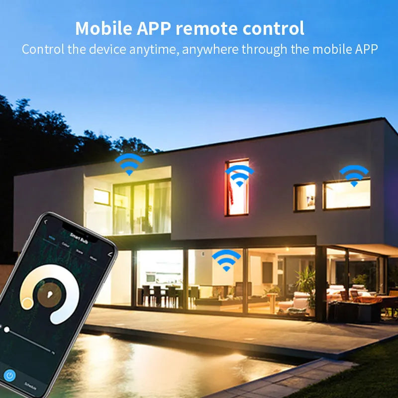 Smart WiFi GU10 RGBCCT LED spotlight with voice control, 5W, 50x55mm.