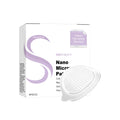 Pack of four white nano microneedle nursing stickers for skincare application.