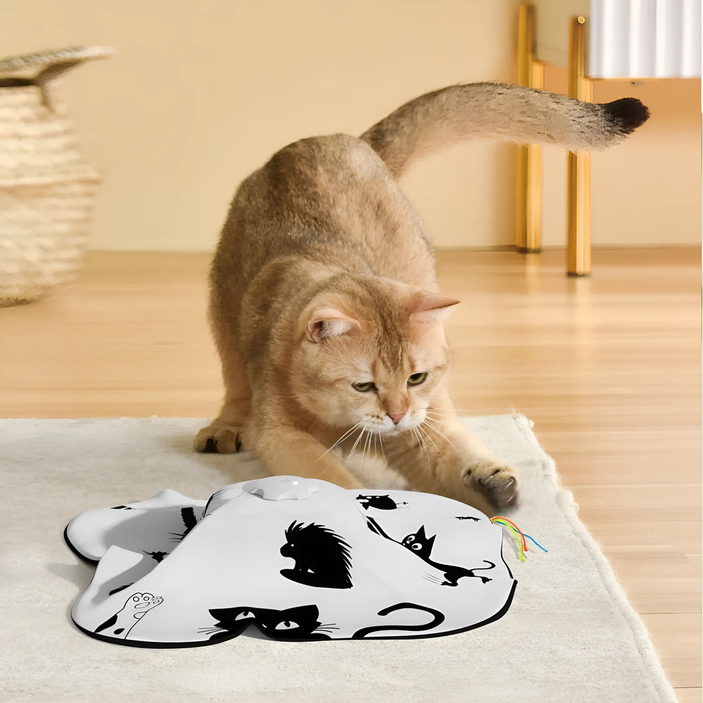 Plastic cat self-play toy teaser in picture colour, dimensions 19.8x11.5x19.5 cm