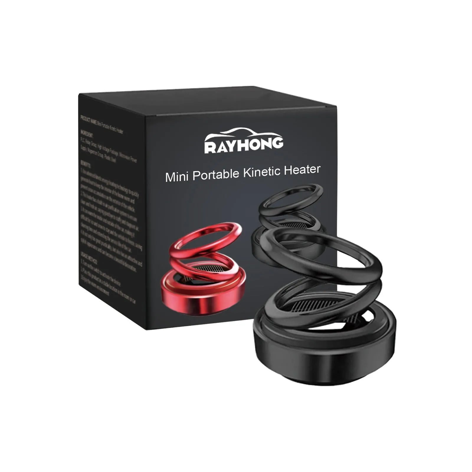 Black portable miniature vibration radiator measuring 5.1x6cm for car heat dissipation