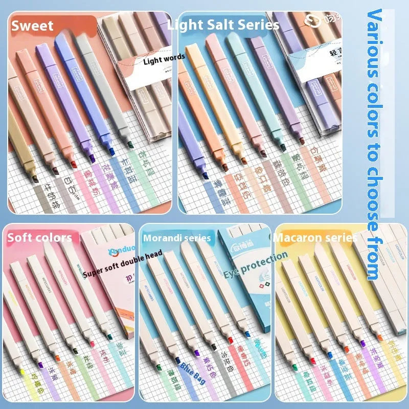 Pack of twelve double-ended fluorescent marker pens in assorted bright colours on a white background.