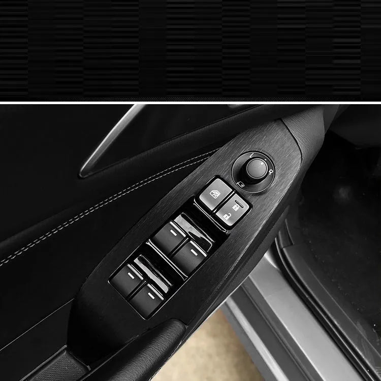 Car interior decorative film sticker kit for dashboard and centre console modification with multiple piece sets