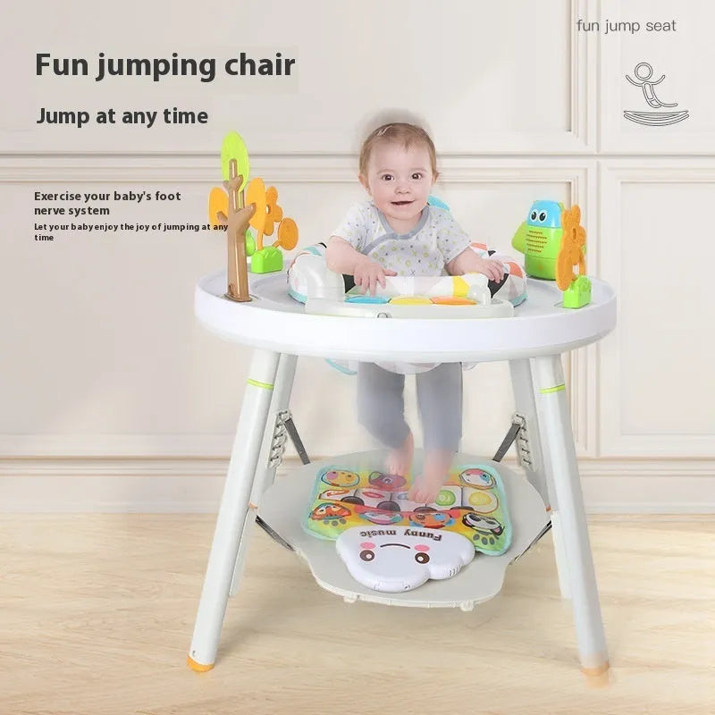 Baby jumping chair activity centre in Yaya duck or lion theme with optional music cushion attachment