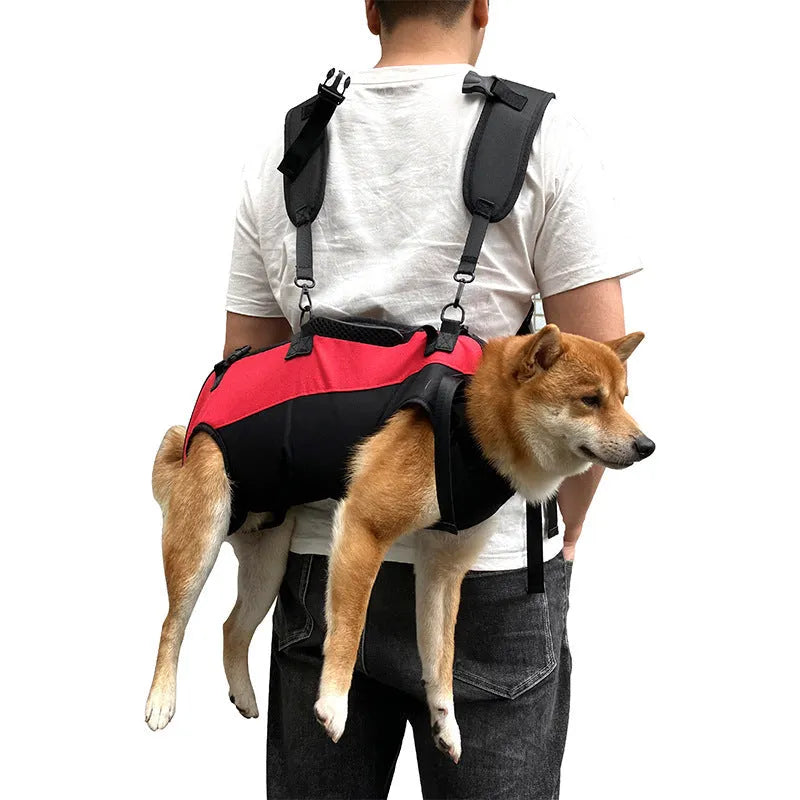 Solid colour Oxford cloth pet backpack shown in two-tone colours like black and khaki, with adjustable straps.
