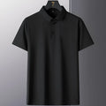 Men's non-ironing business casual shirt in solid colour with short sleeves