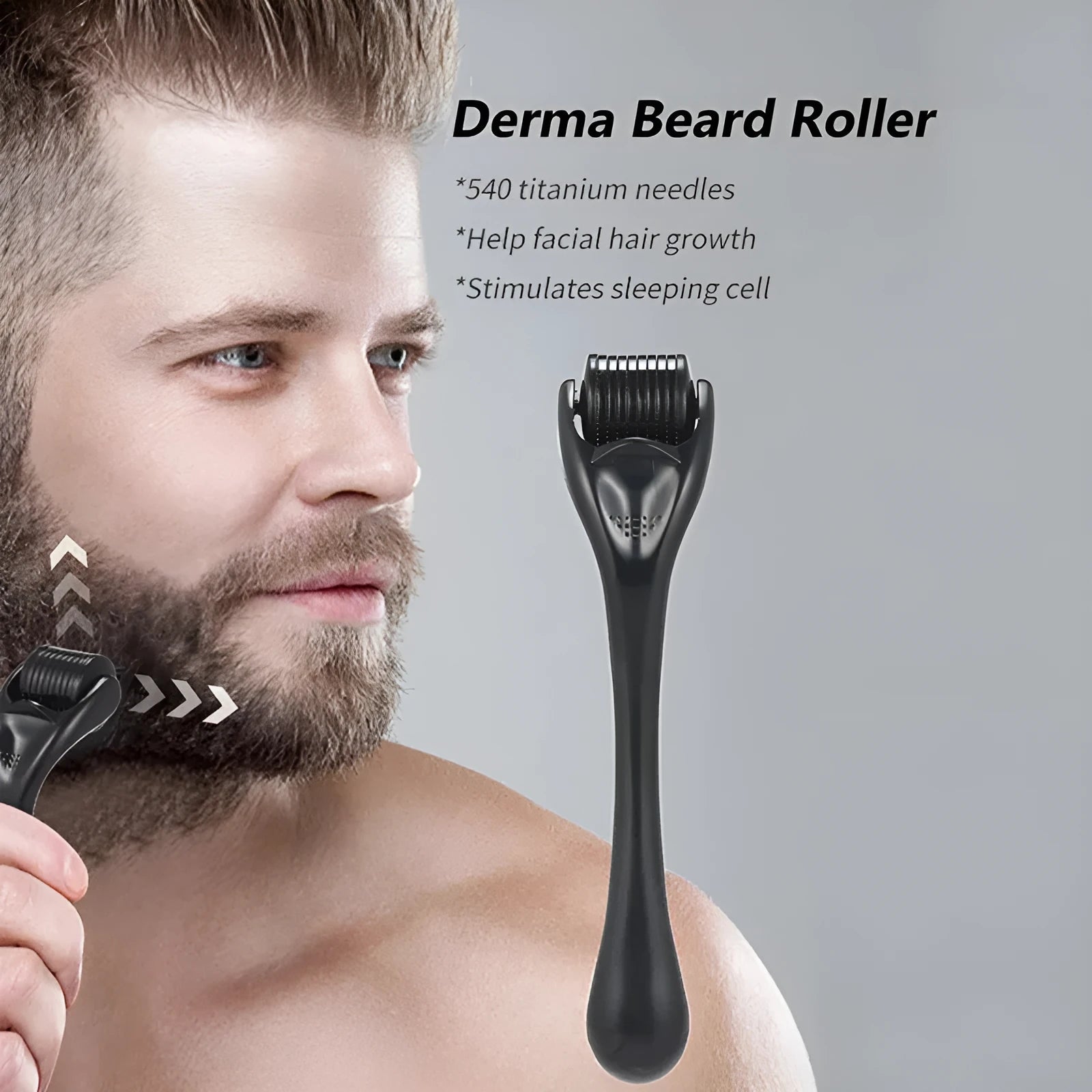 540 titanium microneedle derma roller with adjustable sizes from 0.2mm to 1.0mm in black and purple
