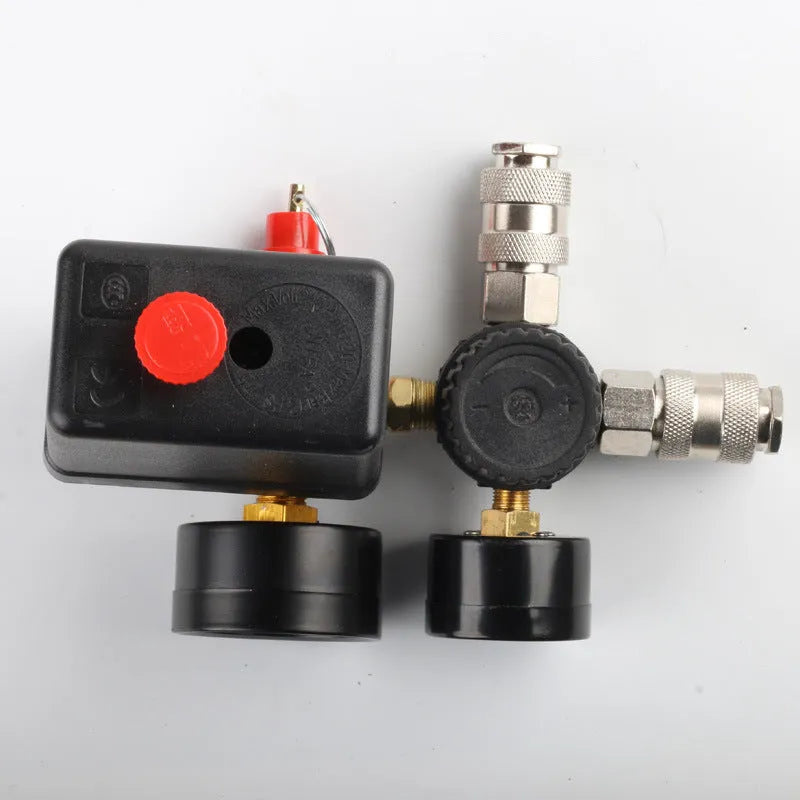 European style air compressor pressure switch with 0.5-0.8MPa range and dual voltage options