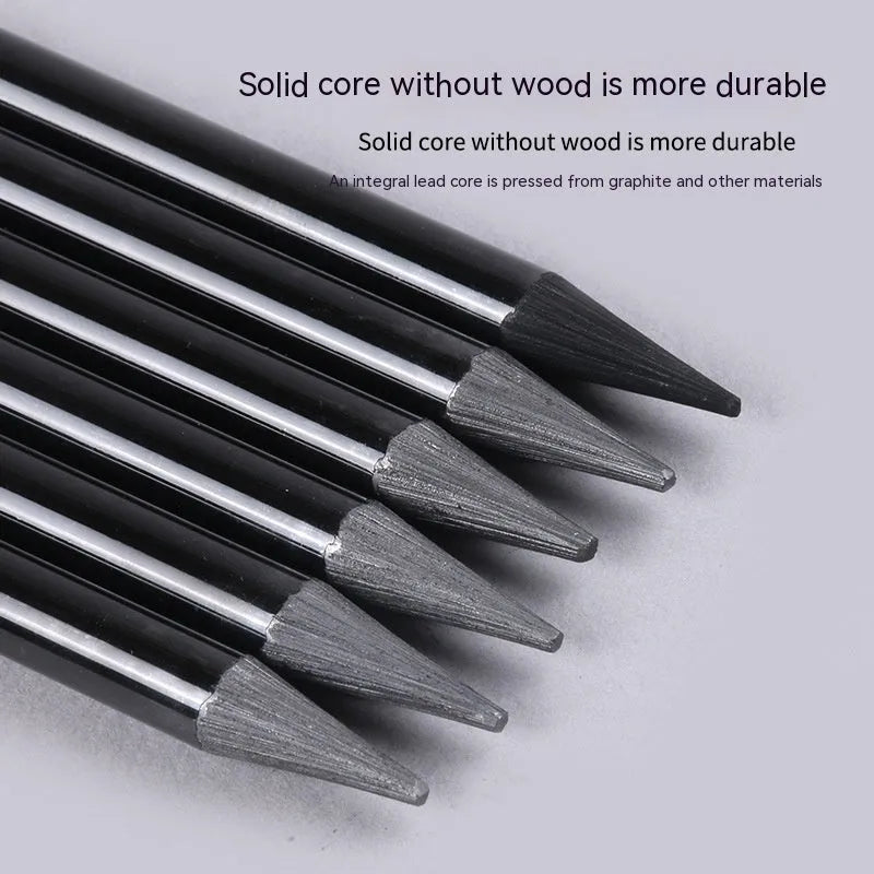 Carbonized Pencil Suit showing six graphite pencils and three carbonized pencils on wooden casing with suction card packaging
