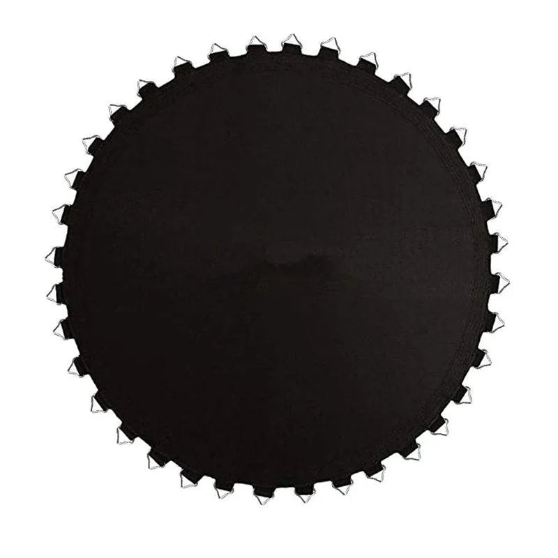 Round elastic bungee fabric for trampolines with button fastenings, shown in multiple size options.