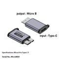 Micro USB B adapter cable for connecting old hard drives and phones to Type C or USB ports.
