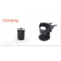 Grey aluminium intelligent induction ashtray with automatic opening lid for car use.