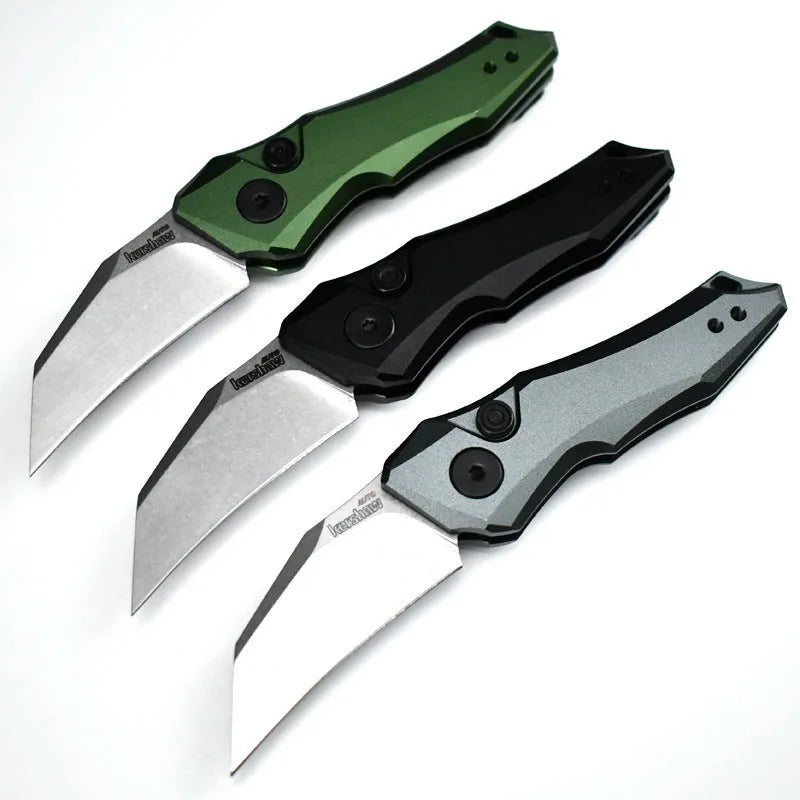 Outdoor portable folding pocket knife in black, grey, or green, showing 150mm length