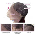 Human hair lace front wig showing natural hairline with lace detail and length options