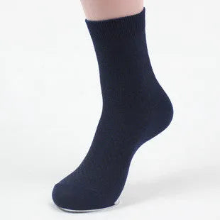 Men's bamboo fibre business socks with small square pattern in five colour options