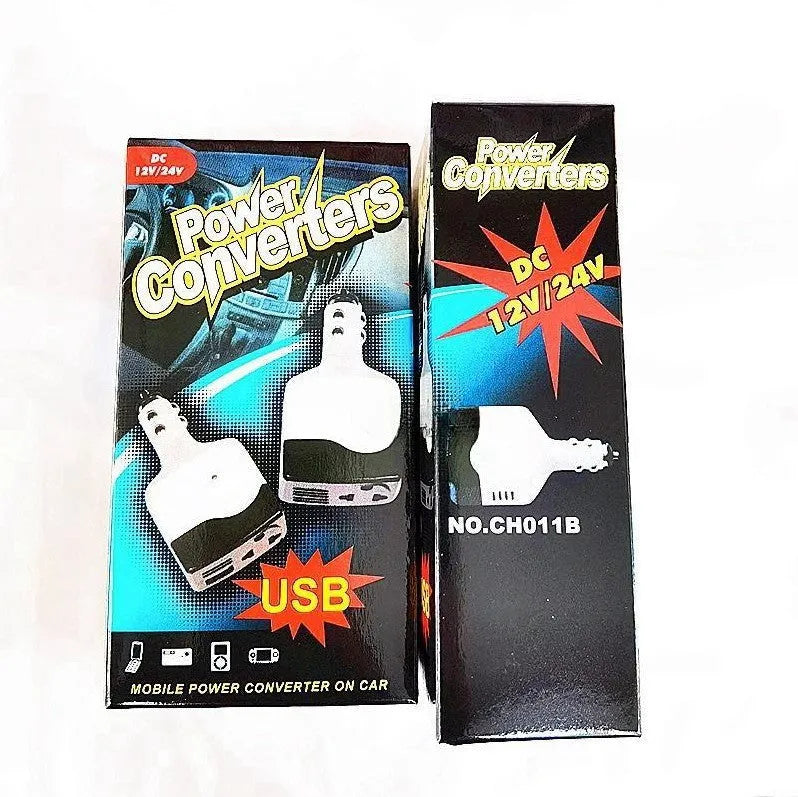 Car power supply transformer charger with USB output for cigarette lighter socket mobile device charging