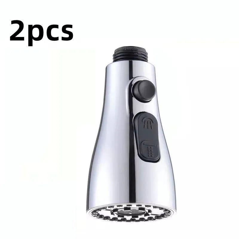 Universal pressurized kitchen faucet sprayer adapter with 360-degree rotation in matte black finish