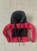 Polyester gear lever hood cover for cars in red and green Christmas colours.