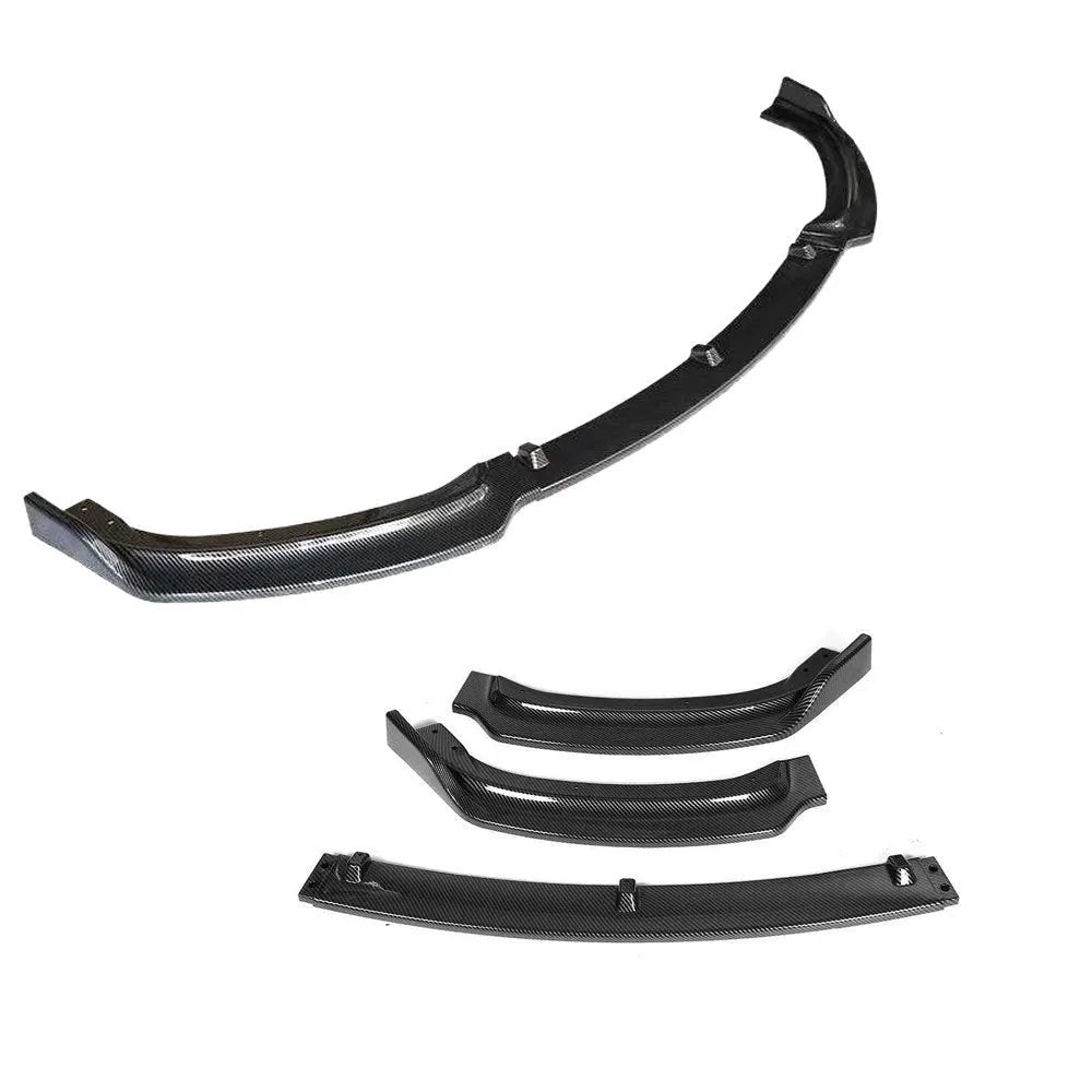 BMW 3 Series F30 F35 front bumper spoiler lip in black polypropylene, 96 cm long