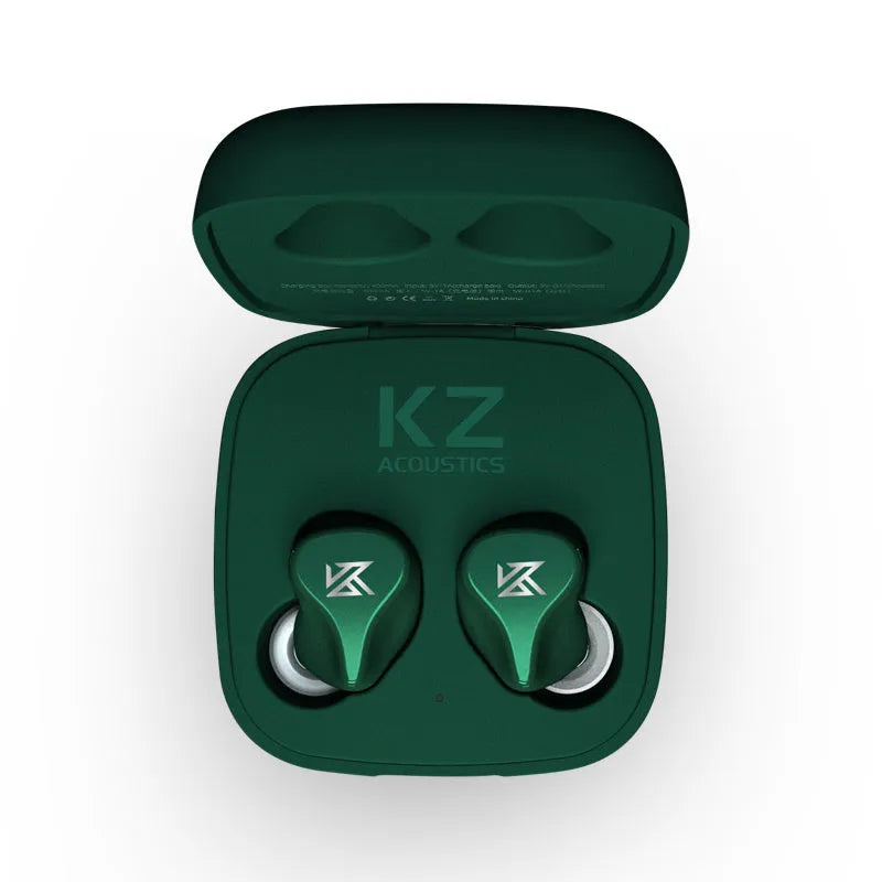 Z1 true wireless Bluetooth headphones in black or green colour with in-ear design