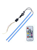 Universal LED daytime running lights with remote control in RGB colours, available in 30cm, 45cm and 60cm sizes