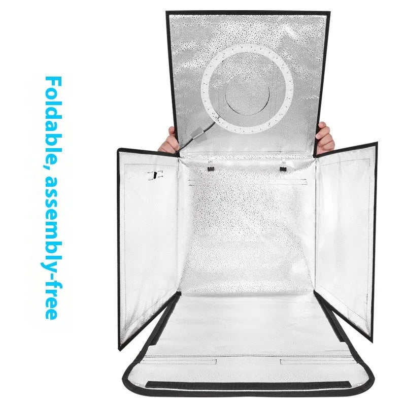 50cm studio light box with metal frame and folding design for product photography