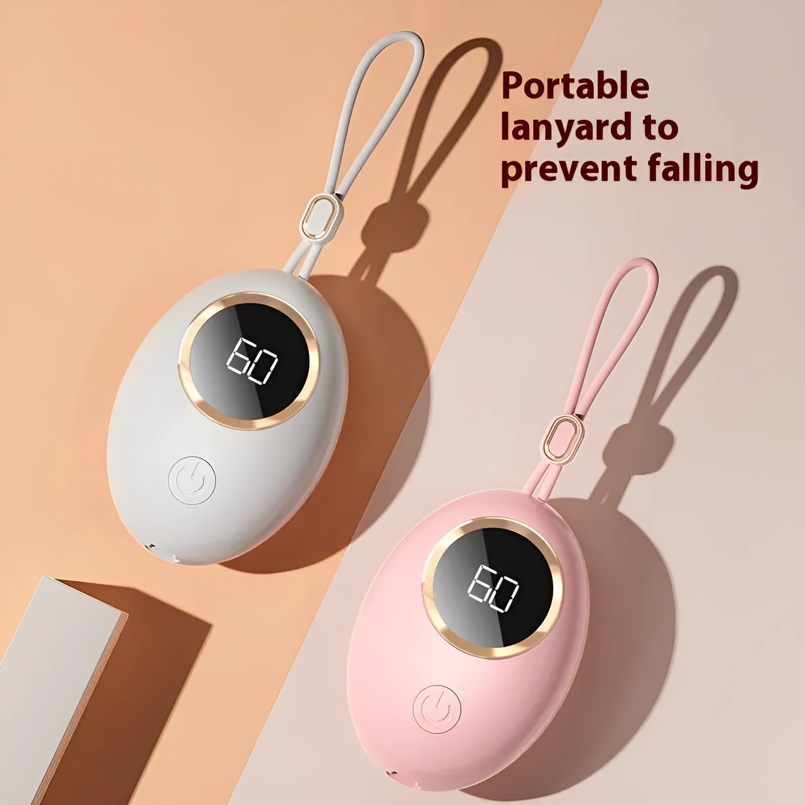 USB digital display hand warmer power bank in portable mini size with aluminum heat dissipation