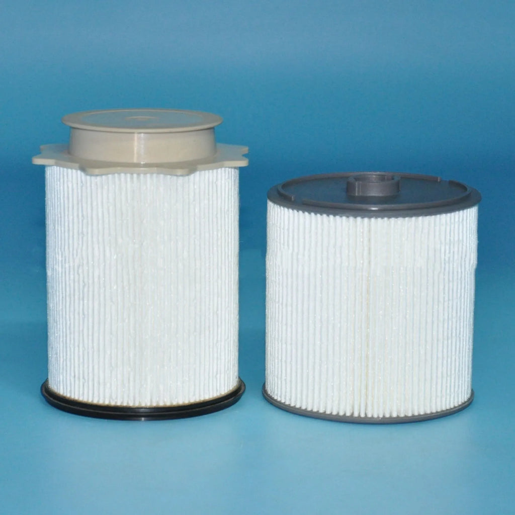 RAM diesel truck fuel filter kit with white spin-on canister and nitrile rubber sealing ring.