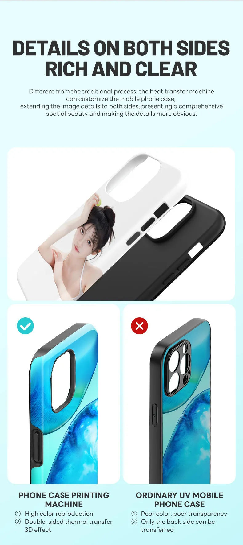 Metal phone case transfer printing press machine for thermal transfer customization