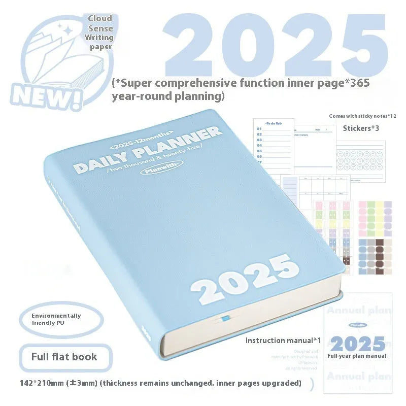 Waterproof exam notebook in mint green with PU leather cover, open to show writing paper pages