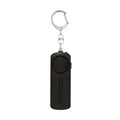 Pink personal safety alarm with keyring, showing compact 86mm size and activation button.